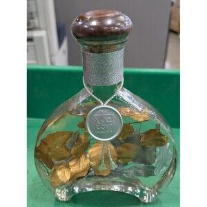 1996 Lisane International Bergamot Bath Oil 10oz Gold Silver Leaf, New